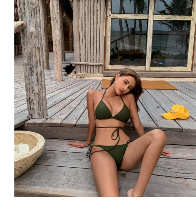 水着 スイムウエア レディース 紐ビキニ 三角ビキニ トライアングル