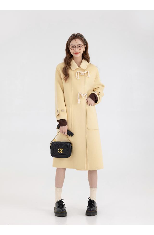 アウター レディース コート ダッフルコート 襟付き ポケット 前開き I