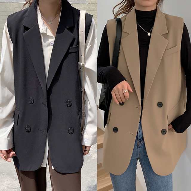 トップス アウター レディース ジレ ベスト ノースリーブ