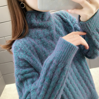 冬 タートルネック セーター トップス セーター プルオーバー 上着 ミディアム丈 袖あり 長袖 タートルネック 襟なし ストレート レギュラー ヘッジング もこもこ 編み込み 伸縮性 ウール 厚手 普通生地（秋冬用） 大人可愛い カジュアル お洒落 大人女子 ボーイッシュの通販は 5,980円