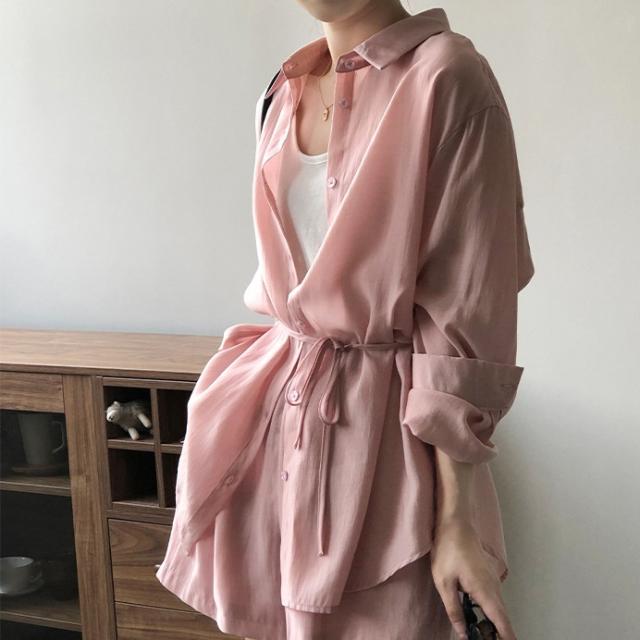 トップス シャツ ブラウス ロング ロング丈 袖あり 長袖 襟付き かわいい 大人可愛い きれいめ シンプル カジュアル 大人 上品 おしゃれ お洒落 かっこいい レトロ アジアン エスニック エキゾチック 大人可愛い 大人女子 こなれ感 ラフ キュート ガーリー ルーズ 個性的