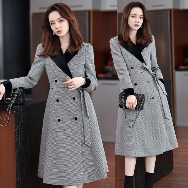 レディースコート アウター コート ミディアム丈 長袖 リボン ベルト ウエストリボン ポケット 前開き ウール 大人可愛い きれいめ 大人 上品 おしゃれ お洒落 かっこいい 大人女子 個性的 クール エレガント 存在感 格子柄 春 秋 20代 30代 レディース デート お出かけ
