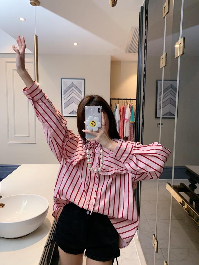 トップス シャツ カラーシャツ シャツ デザイン 襟付き ボタン前開き