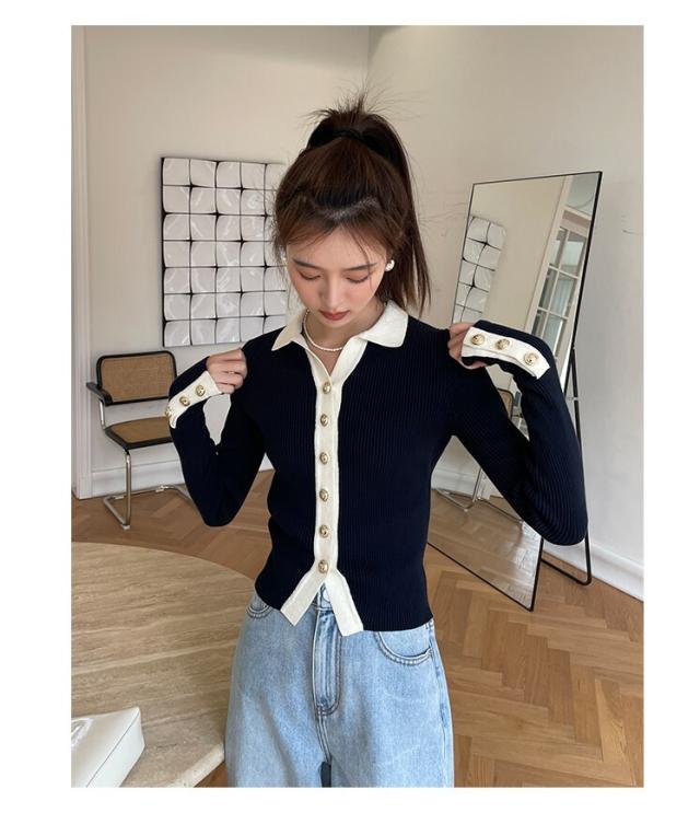 トップス セーター カーディガン 長袖 Vネック 前開き 綿 ウール 大人