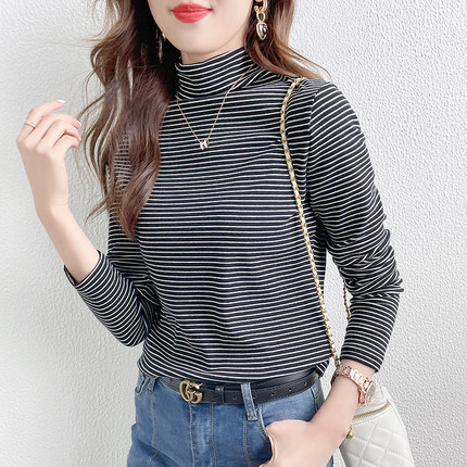 トップス シャツ ブラウス ニットソー 長袖 ハーフタートルネック 細身 大人可愛い きれいめ シンプル 大人 おしゃれ お洒落 大人女子 こなれ感 ラフ スポーティー ルーズ 個性的 クール モード系 抜け感 ボーダー 秋 冬 お呼ばれ 10代 20代 30代 レディース デート お出かけ
