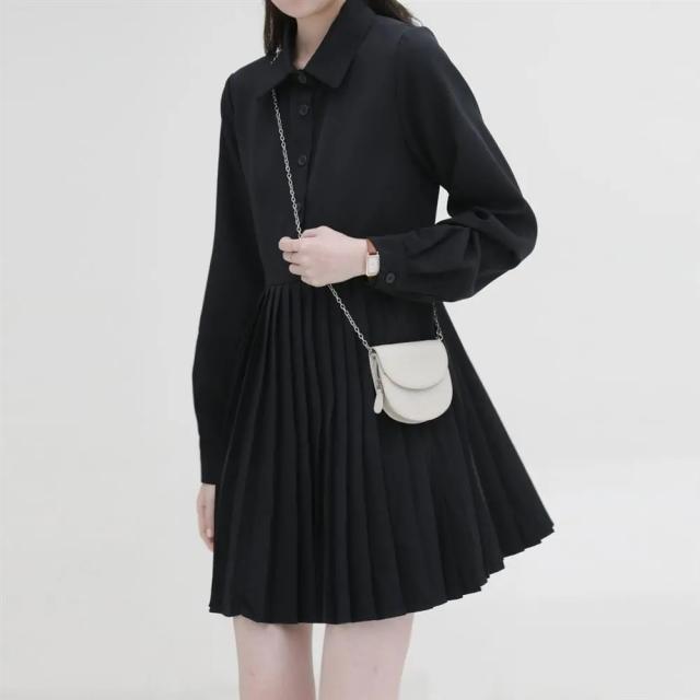 長袖ワンピ ワンピース ミディスカート 長袖 スリム 細身 ボタン ルーズウエスト かわいい 大人可愛い きれいめ シンプル カジュアル 大人 上品 おしゃれ お洒落 レトロ 大人女子 ラブリー キュート ガーリー 個性的 クール モード系 セクシー エレガント 無地 春 秋 10代の通販は