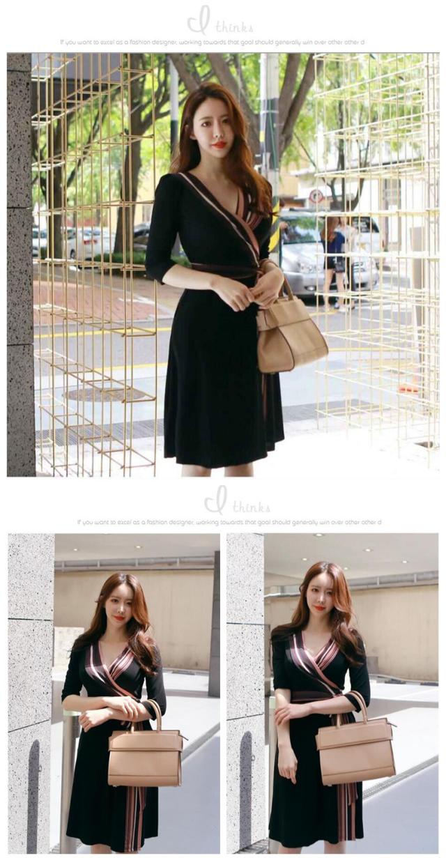 夏 サマードレス ワンピース デート レース ロングスカート ワンピドレス 膝丈 ミディアム丈 ミドル丈 袖あり 七分袖 Vネック 襟なし スリム ハイウエスト ポリエステル 大人可愛い きれいめ カジュアル 大人 上品 お洒落 大人女子 セクシー エレガント 無地 夏 20代 30代