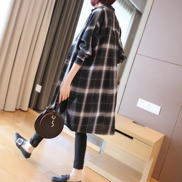トップス シャツ ミディアム丈 長袖 ストレート 前開き ボタン 綿 かわいい 大人可愛い きれいめ カジュアル 大人 上品 おしゃれ お洒落 レトロ 大人女子 こなれ感 ラフ ラブリー キュート ガーリー ルーズ 個性的 クール モード系 チェック柄 春 秋 20代 30代 40代の通販は