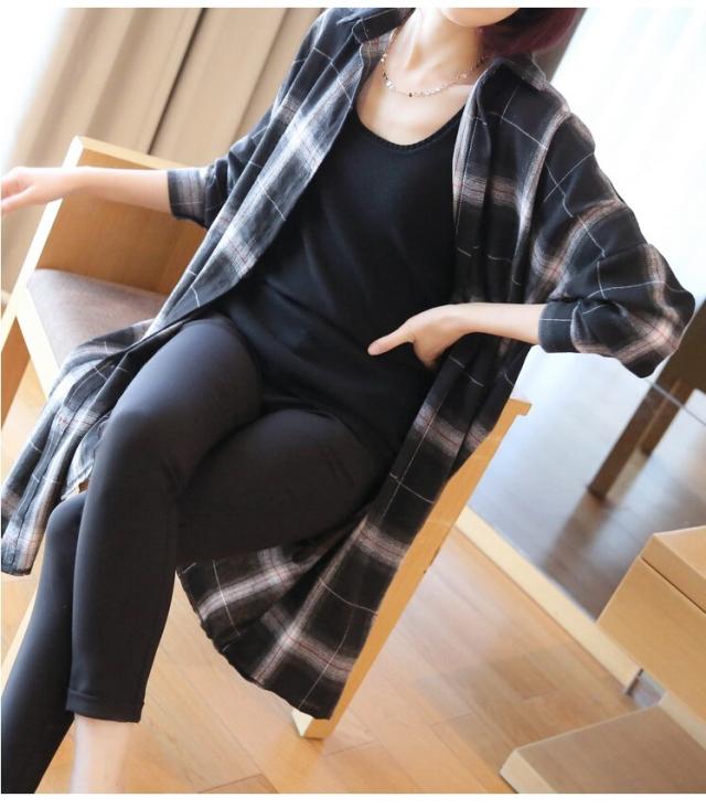 トップス シャツ ミディアム丈 長袖 ストレート 前開き ボタン 綿 かわいい 大人可愛い きれいめ カジュアル 大人 上品 おしゃれ お洒落 レトロ 大人女子 こなれ感 ラフ ラブリー キュート ガーリー ルーズ 個性的 クール モード系 チェック柄 春 秋 20代 30代 40代の通販は