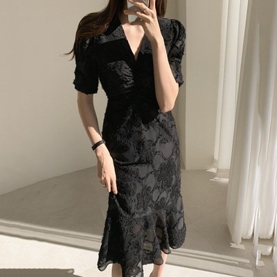 夏 半袖 ドレス ロングスカート ワンピドレス ロング丈 袖あり 半袖 Vネック 襟なし レース フリル ファスナー ハイウエスト 編み込み 異素材MIX かわいい 大人可愛い 上品 お洒落 大人女子 無地 夏 20代 30代 レディース 女性用 ママ デート お出かけ 女子会 お泊まり 休日