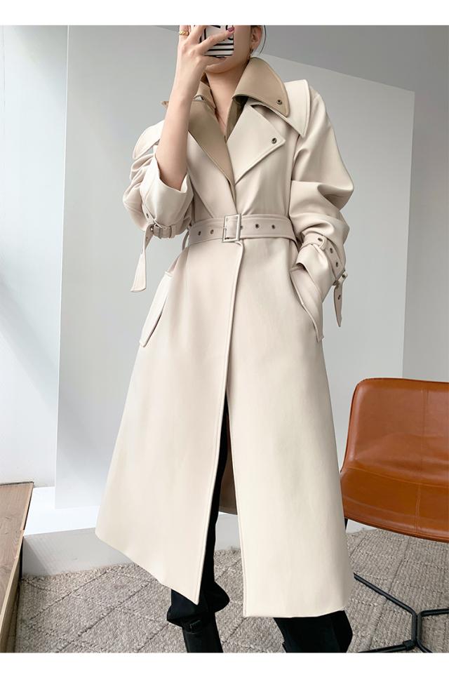 春秋 ブリティッシュ ヴィンテージ アウター レース コート ジャケット 上着 ロング丈 袖あり 長袖 Vネック 襟付き ストレート レース ベルト ハイウエスト ポリエステル 普通生地（春秋用） 大人可愛い カジュアル 大人 上品 おしゃれ かっこいい レトロ 大人女子 クール