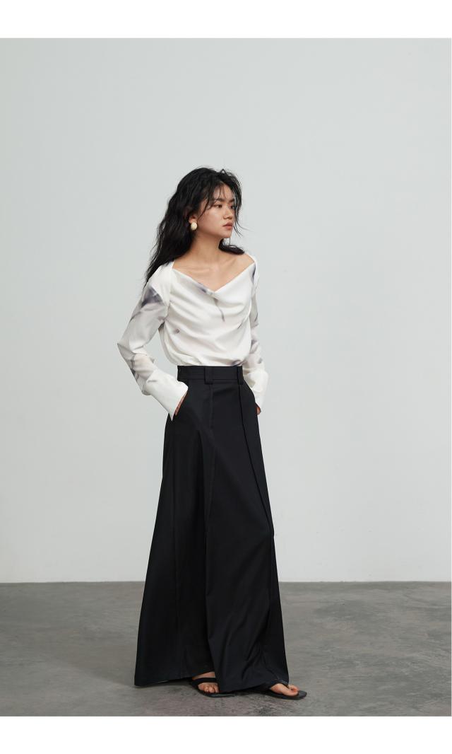 夏 レトロ ミドルスカート スカート デート 白シャツ 白トップス ロングスカート ロング丈 Aライン ふわふわ ファスナー ポケット ポリエステル 異素材MIX 大人可愛い きれいめ カジュアル 大人 上品 かっこいい レトロ 大人女子 ガーリー クール 無地 夏 10代 20代