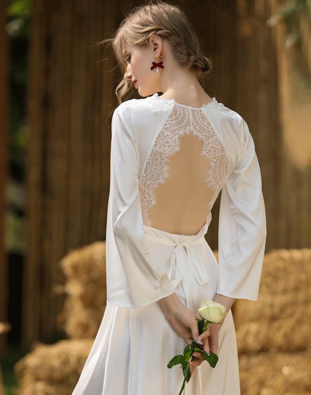 ウェディング ガウン パジャマ ルームウェア パジャマ 部屋着 寝巻き