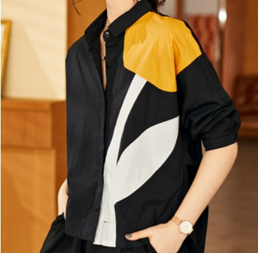 シャツ 長袖 袖あり ブラック ホワイト かわいい 大人可愛い きれいめ シンプル カジュアル 大人 上品 おしゃれ お洒落 かっこいい レトロ アジアン エスニック エキゾチック 大人可愛い 大人女子 こなれ感 ラフ キュート ガーリー ルーズ 個性的 クール モード系 セクシー