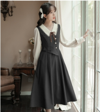 ワンピース ヴィンテージファッション ヴィンテージ 長袖 袖あり かわいい 大人可愛い きれいめ シンプル カジュアル 大人 上品 おしゃれ お洒落 かっこいい レトロ アジアン エスニック エキゾチック 大人可愛い 大人女子 こなれ感 ラフ キュート ガーリー ルーズ 個性的