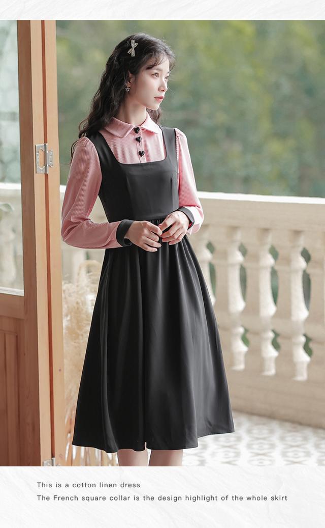 ワンピース ロングワンピース 袖あり 長袖 かわいい 大人可愛い きれい