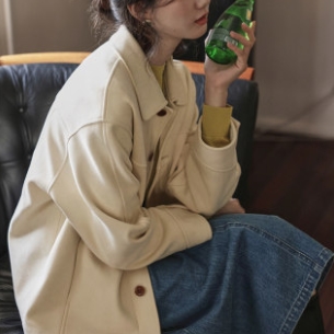 アウター ジャケット ミディアム丈 袖あり 襟付き ワイド 前開き ポリエステル 大人可愛い シンプル カジュアル 上品 かっこいい 大人女子 こなれ感 ラフ マニッシュ ボーイッシュ ルーズ 無地 春 秋 10代 20代 30代 40代 レディース 女性用 ママ 学生 通学 デート お出かけ