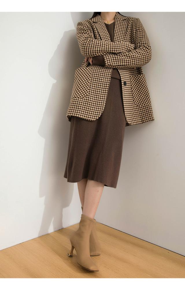 新品】Dolce&Gabbanaサイズ38千鳥スカート秋冬パーティーデート 