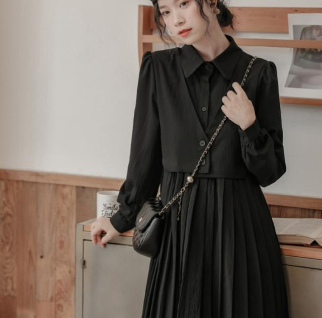 ワンピース 襟付き フレアワンピース ヴィンテージ ヴィンテージファッション かわいい 大人可愛い きれいめ シンプル カジュアル 大人 上品 おしゃれ お洒落 かっこいい レトロ アジアン エスニック エキゾチック 大人可愛い 大人女子 こなれ感 ラフ キュート ガーリー