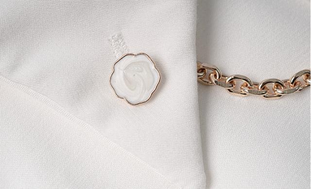 秋冬 フレンチ シャツ ブラウス 白トップス ショート丈 袖あり 長袖