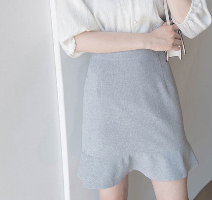 夏 フレンチ シャツ 上下セット トップス スカート シャツ ヒップ