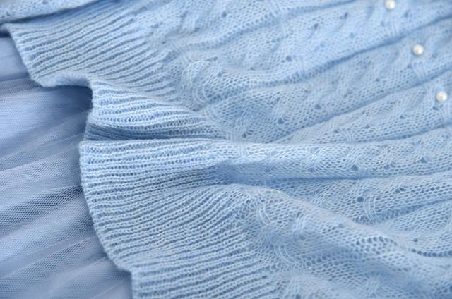 秋 ニット サスペンダー ツーピース トップス ワンピース ニットソー