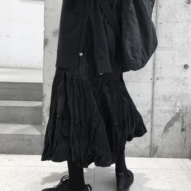 秋冬 ビロード プリーツスカート スカート ロングスカート プリーツスカート ミディスカート ミドル丈 ドレープ プリーツ もこもこ ポケット ウエストゴム 伸縮性 タイプＡ 薄手 異素材MIX 普通生地（秋冬用） かわいい 大人可愛い カジュアル お洒落 大人女子 こなれ感