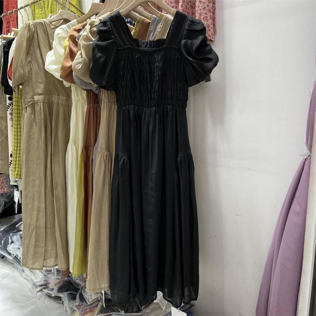 ワンピース オールインワン ロングスカート フレアスカート フレアワンピース ワンピドレス 膝下 ミモレ ミモレ丈 ロング ロング丈 ミディアム丈 袖あり 半袖 ボリューム袖 パフスリーブ スクエアネック フレア Aライン 切り替えデザイン かわいい 大人可愛い きれいめ