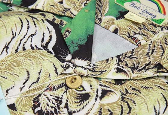 個性的 派手 アロハ トップス 袖あり 半袖 襟付き 大人可愛い