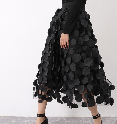 チュールスカート フレアスカート ボトムス Aラインスカート ミドル丈 Aライン 透け感 ドット柄 水玉柄 ハイウエスト かわいい 大人可愛い きれいめ シンプル カジュアル 大人 上品 おしゃれ お洒落 レトロ 大人女子 ラフ ラブリー キュート ガーリー ルーズ 個性的 クール