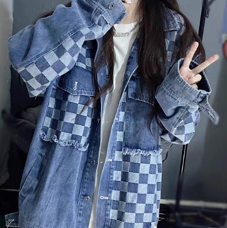 アウター ジャケット 長袖 襟付き ワイド ポケット 前開き ボタン