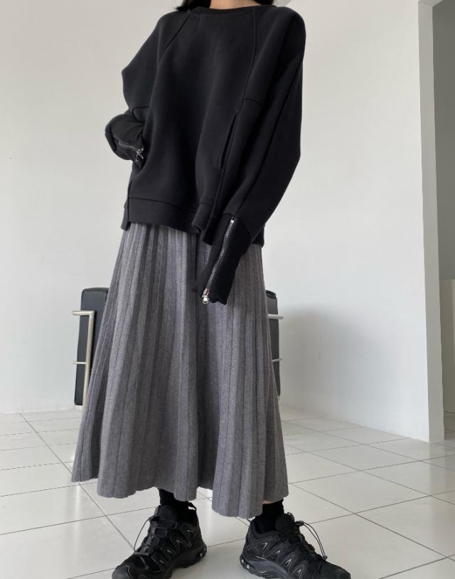 トップス プルオーバー トレーナー 長袖 萌袖 ラウンドネック