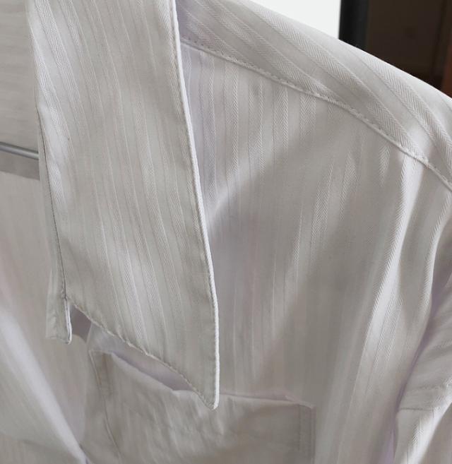 白シャツ 長袖 襟付き きれいめ シンプル カジュアル かっこいい