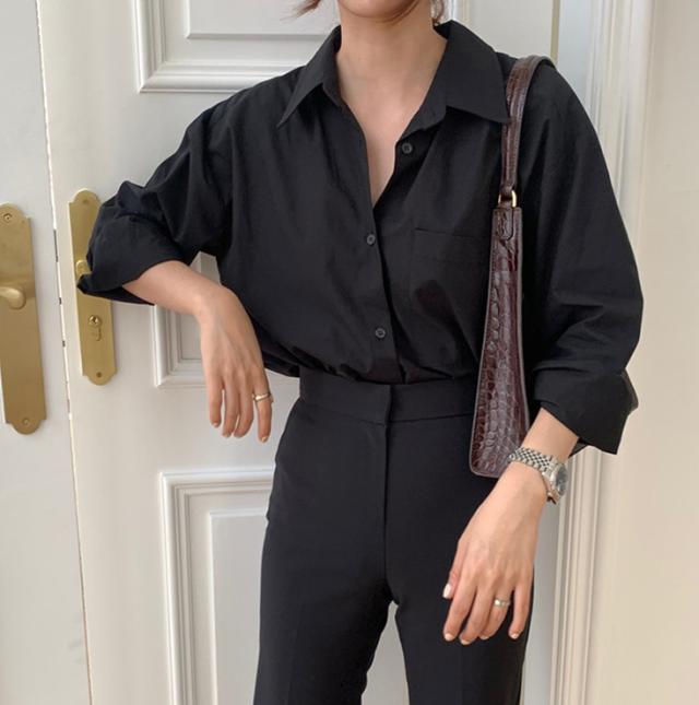 シャツ 長袖 綿 シンプル カジュアル かっこいい こなれ感 ラフ メンズ