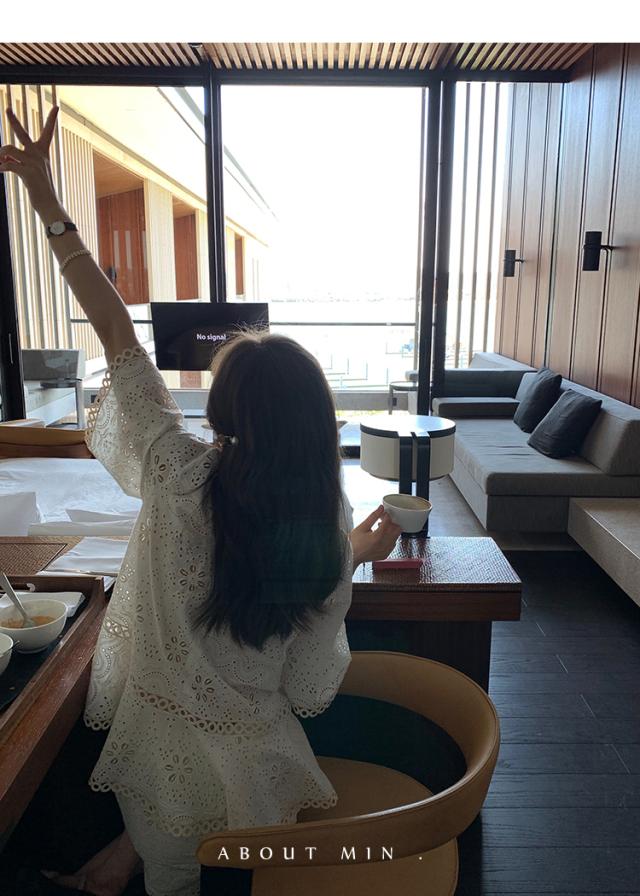 トップス ブラウス カットソー プルオーバー 白トップス 袖あり 5分袖