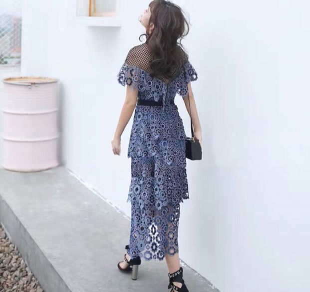 ドレス ワンピース パーティードレス ミモレ丈ドレス ステージドレス A