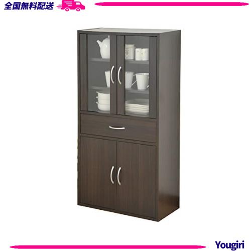 YAMAZEN 山善 ミニ食器棚 CCB-1260 ダークブラウン CCB-1260(DBR) ミニ