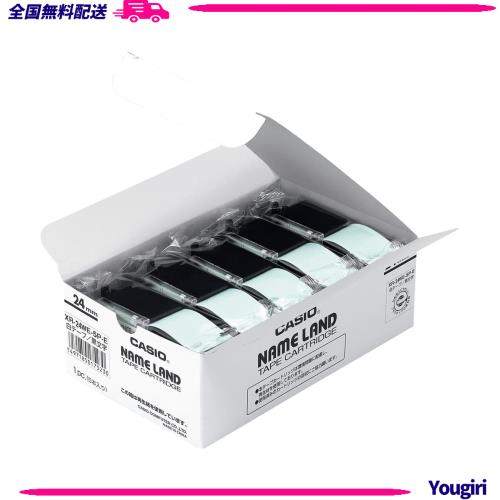 カシオ ラベルライター ネームランド 純正 テープ 24mm XR-24WE-5P-E 白地に黒文字 5本の通販は 6,478円