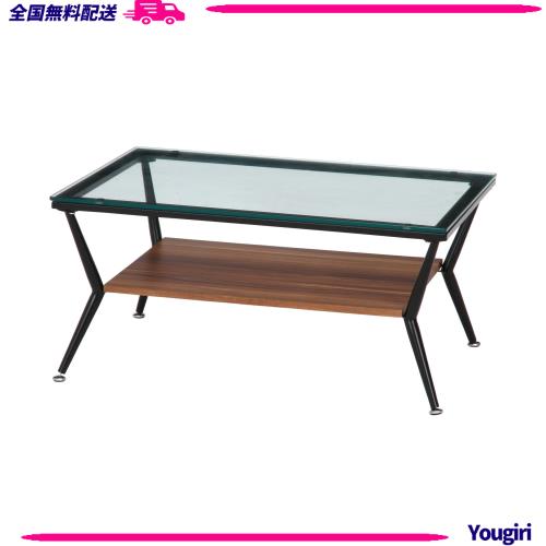 不二貿易 ディスプレイ ローテーブル 幅80cm ダークブラウン 強化ガラス クレア 96700の通販は 12,499円