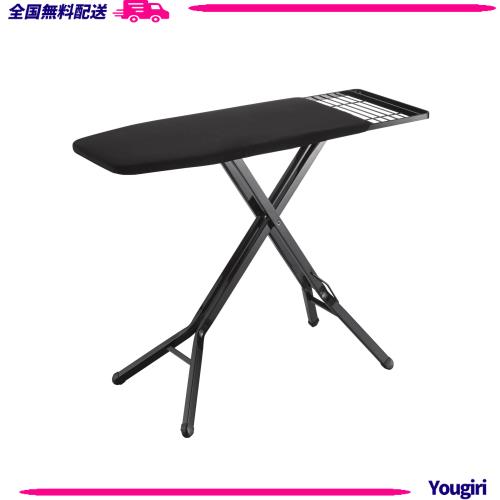 山崎実業(Yamazaki) スタンド式 アイロン台 ブラック 約W116XD36XH32-81cm タワー 3151