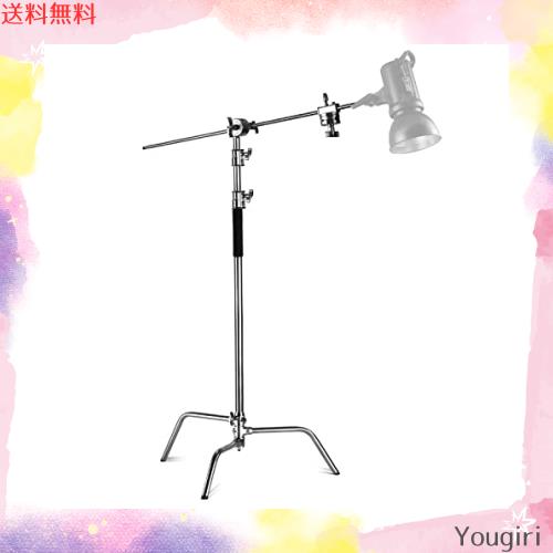 NEEWER Cスタンド センチュリースタンド ブームアーム付き プロ100％ステンレス鋼製 最大高さ320cm 撮影用ライトスタンド 頑丈 128cm保持