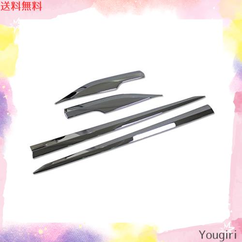 RUIQ トヨタ C-HR 専用 外装 クロームメッキ サイド ドア アンダー モール Toyota CHR 専用設計の通販は