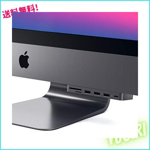 Satechi USB-C クランプハブ (スペースグレイ) (2017/2019/2020 iMac/iMac Pro対応) USB-Cデータ USB-A3.0 Micro/SDリーダー (2021 iMacの通販は