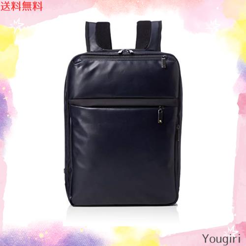 [エースジーン] ビジネスリュック ガジェタブルWR 15inchPC収納 【強撥水タイプ】 B4対応 13リットル 薄型 メンズ ネイビー
