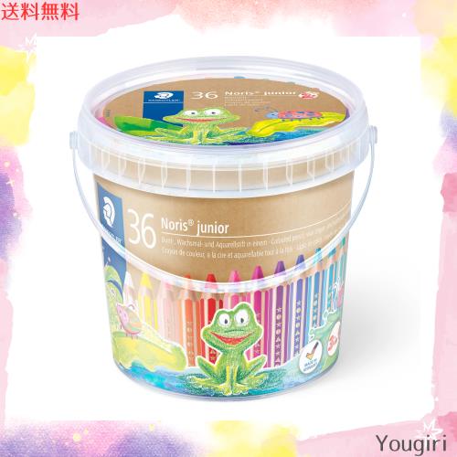 ステッドラー 色鉛筆 18色×2本 水彩色鉛筆 ノリスジュニア バケツ入り 140C 36