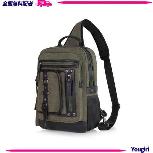 [Ｂａｓｉｃｐｏｗｅｒ] ベーシックパワー ボディバッグ ワンショルダーバッグ メンズ ミリタリーバッグ 斜めがけバッグ ビッグ 帆布 A4 の通販は 5,246円