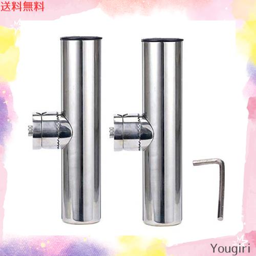 Amarine-made ロッドホルダー 船 竿置き ステンレス製 竿掛けボート 角度調節可能 2個セット 六角レンチ付きの通販は 5,061円