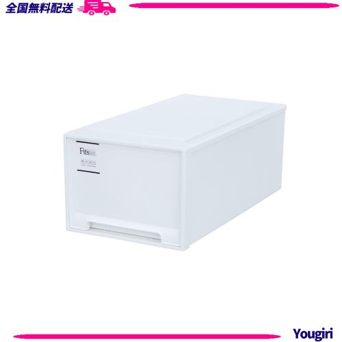 天馬 収納ボックス フィッツケース 押入れ 幅39×奥行74×高さ30cm 収納ケース たわみにくい 衣装ケース 日本製 【色 ホワイト】 【サイ