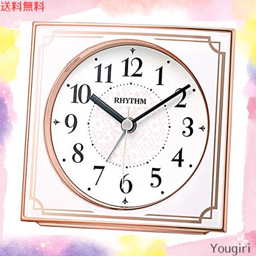 リズム(RHYTHM) 目覚まし時計 電波時計 電子音 ライト インテリア ピンク 11x11.3x6.4cm 4RL437SR13の通販は 4,961円