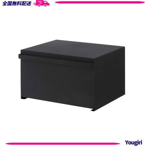 山崎実業(Yamazaki) ブレッドケース ブラック 約W40×D34.5×H24cm タワー tower パンケース 27L 大容量 4353